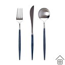 Cutipol GOA(クチポール ゴア)ブルー×シルバー ディナー3本セット【正規品】【メール便可　2セットまで】 ( カトラリー 青 オシャレ お洒落 かわいい ギフト 結婚祝い プレゼント 贈り物) [ 新生活 ]