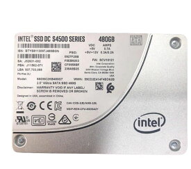 インテル Intel SSD DC S4500 シリーズ 480G 2.5インチ SATA 6 Gb/s 3D1 TLC SSDSC2KB480G7 健康状態90％以上 ソリッド・ステート・ドライブ