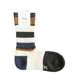 ラソックス 正規取扱店 日本製 rasox ソックス まとめ買い L字型 CA240CR02 マルチボーダー・クルー 靴下 くつ下 直角 レディース メンズ