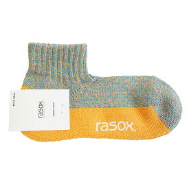 ラソックス 正規取扱店 日本製 rasox ソックス まとめ買い L字型 CA220AN02 メランジカラー・アンクル 靴下 くつ下 直角 レディース メンズ 女性 男性
