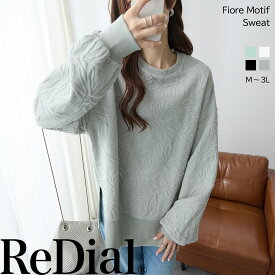 【12/11(木)12時まで3499円！】 『高見えスウェット』 トップス レディース スウェット トレーナー カットソー チュニック トレンド 30代 40代 50代 春 秋 秋冬 冬 人気 カジュアル 長袖 秋服 用 大きいサイズ ゆったり 袖 ゆる 柄 黒 白 大人可愛い ra62225