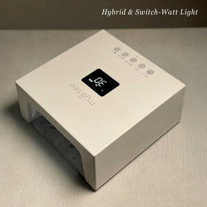 ジェルネイル ジェルライト マイビー my&bee ハイブリッド&スイッチワットライト マットアイボリー お取り寄せ LEDライト my & bee mybee 株式会社マイアンドビー UV/LEDハイブリッドライト コード