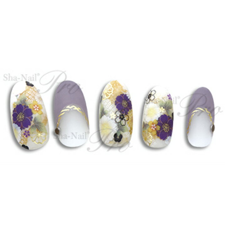 楽天市場 写ネイル Sha Nail 花綴り 藍 はなつづり あお メール便 ネコポス 対応 和柄 ネイルシール コスメ ドラッグｎｙ