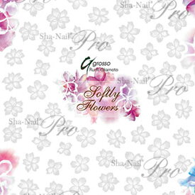 写ネイル Sha Nail Softly Flowers-White-/ソフトリーフラワーズ-ホワイト-【ネコポス対応】【フラワー/ネイルシール/花】