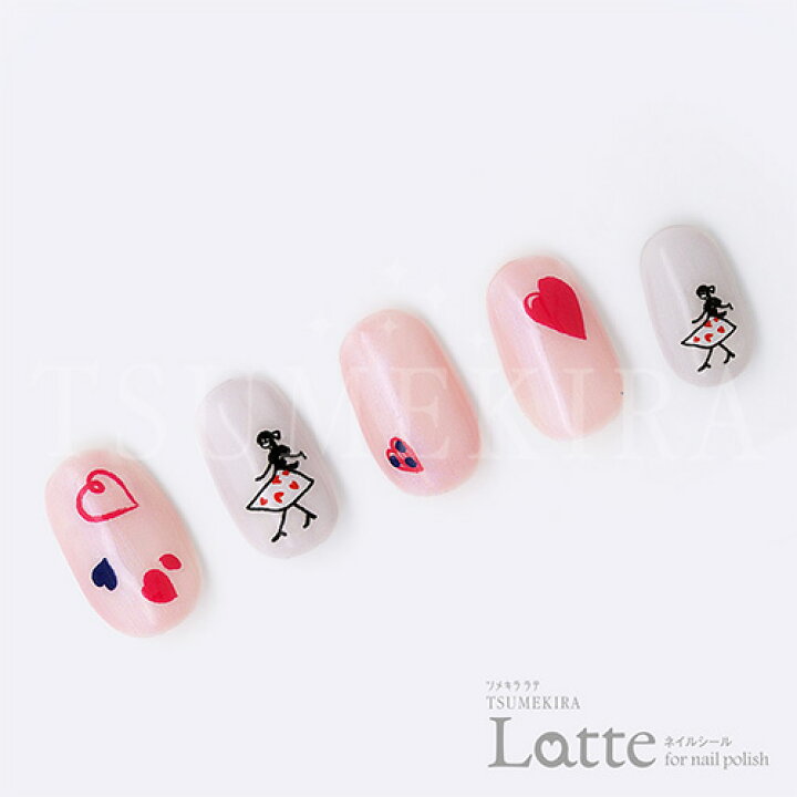 楽天市場 ツメキラ Tsumekira Latte Plune プロデュース Heart Girls Nail ハートガールズネイル メール便 ネコポス 対応 ネイルシール ハート コスメ ドラッグｎｙ