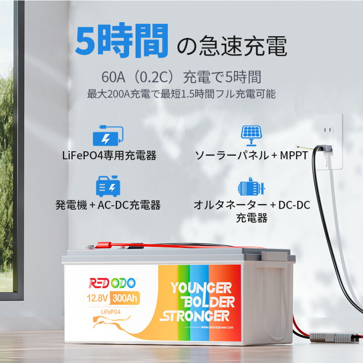楽天市場】Redodo 12V 300Ah リン酸鉄リチウムイオンバッテリー 3840Wh 