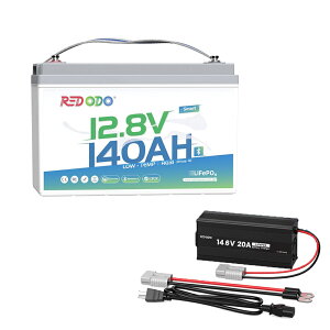 �y�撅���N�[�|���z�z���z�yLFP�o�b�e���[�{�[�d��5%OFF�zRedodo 12V 140Ah�����_�S���`�E���C�I���o�b�e���[ Bluetooth �ቷ�ی� 150A BMS 4000��ȏ�̃T�C�N�� group31 �ő�4P4S �o�͓d��1920W 1792Wh �L����