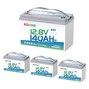 �y2�_/4�_�Z�b�g�zRedodo 12V 140Ah �����_�S���`�E���C�I���o�b�e���[ Bluetooth�t�� �ቷ�ی� 150A��BMS 4000��ȏ�̃f�B�[�v�T�C�N���o�b�e���[ �O���[�v31�݊� �o�͓d��1920W 1792Wh LiFePO4 �T�u�o�b�e