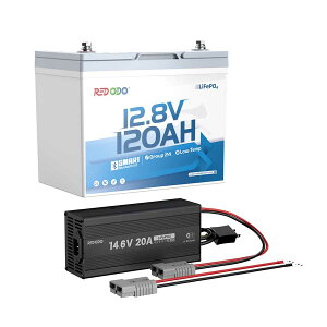 �y����N�[�|���z�z�����V���i�z�yLFP�o�b�e���[�{��p�[�d��zRedodo 12V 120Ah �O���[�v24 �����_�S���`�E���o�b�e���[ Bluetooth�@�\ �ቷ�ی� 1536Wh 120A BMS �y�ʏ��^ 4000��ȏ�T�C�N�� RV �T�u�o
