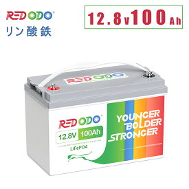 【全商品5倍ポイント】Redodo 12V 100Ah リン酸鉄リチウムイオンバッテリー 1280Wh 10年寿命 充放電サイクル4000回以上 LiFePO4 BMS保護 容量拡張 車中泊 オフグリッド 防災対策 ソーラーシステム PSE適合