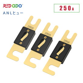 Redodo ANLヒューズ 250A 3個入り 置換 予備品 金メッキ 短絡保護 サブバッテリー用 自動車 バイク オーディオサブウーファー 用品