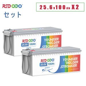 Redodo 2Zbg 24V 100Ah_S`ECIobe[ 2560Wh LiFePO4 10N ő啉דd2560W BMSی [dTCN4000~15000 eʊg\ RV LsO ItObh hЃObY 