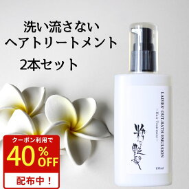 【40%OFFクーポンあり！】 洗い流さないトリートメント 100ml 2本 ヘアミルク 粋な艶髪 アウトバストリートメント アウトバス ヘアケア トリートメント ヘアトリートメント ノンシリコン ヘアクリーム 流さない 洗い流さない くせ毛 まとまる 椿油 パサつき 女性 男性