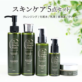 化粧水 ＆ 乳液 ＆ 美容液 ＆ クリーム ＆ クレンジング 5点 セット 化粧水 150ml 乳液 100ml 美容液 50ml 美容クリーム 30g クレンジング 150ml エイジング 無添加 化粧品 プレゼント 誕生日 基礎化粧品 スキンケア スキンケアセット