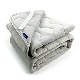 【REDREAM 公式】REDREAM リドリム プレミアム 敷きパッド 両面使える オールシーズン 冬用 フランネル ふわふわ ぽかぽか 夏用 極冷感 ひんやり 洗える ゴム付き(グレー)