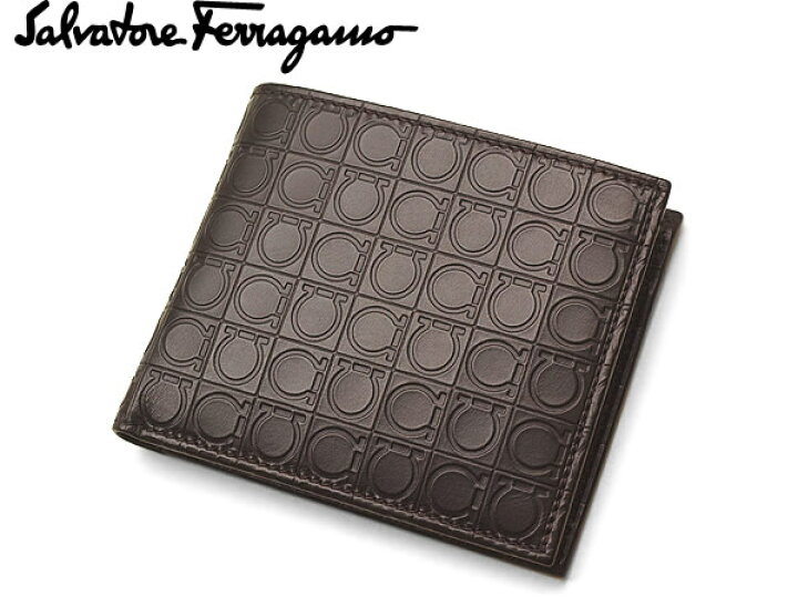 楽天市場】【Ferragamo】フェラガモ 二つ折り財布（小銭入れ付）ダーク 