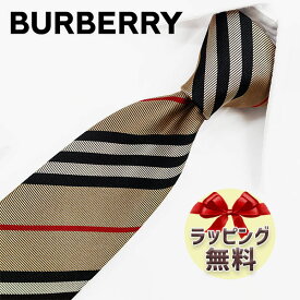 ネクタイ ブランド 2本目500円引 バーバリー ネクタイ ナローネクタイ 【BURBERRY・バーバリーネクタイ】ベージュ／ブラック　7cm幅　BUR13 【ギフト・バースデー・入社祝い】【プレゼント・バレンタイン・クリスマス】【父の日・高級・高品質】