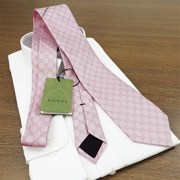 楽天市場】グッチ ネクタイ GUCCI ピンク GG柄 (8cm) AREND 456522  