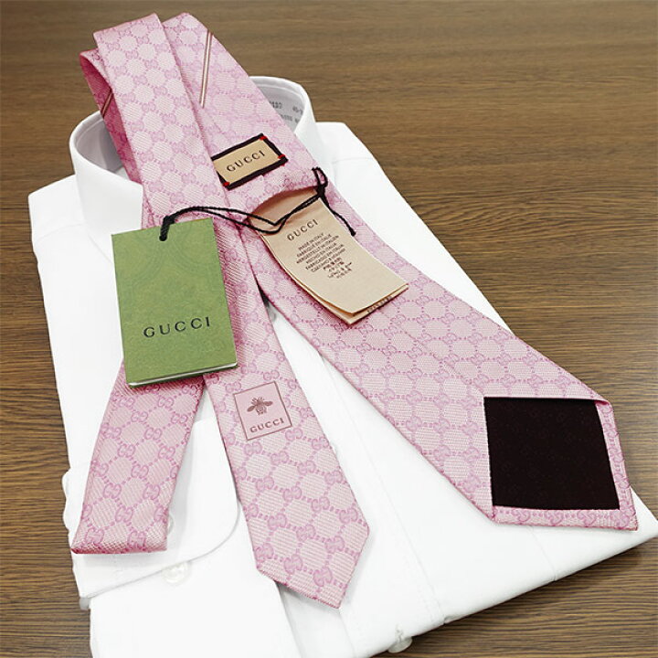 楽天市場】グッチ ネクタイ GUCCI ピンク GG柄 (8cm) AREND 456522  
