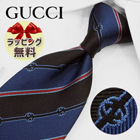 ネクタイ ブランド　2本目500円引　グッチ ネクタイ 　(8cm)　 ネイビー/ブラック LATANYA　A47【GUCCI・グッチネクタイ・ブランドネクタイ】【ギフト・バースデー・成人祝い・入社祝い】【プレゼント・クリスマス・バレンタイン・高品質】