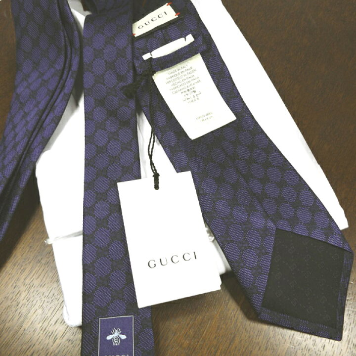 楽天市場】グッチ ネクタイ GUCCI ネイビー GG柄(8cm) AREND GG10 