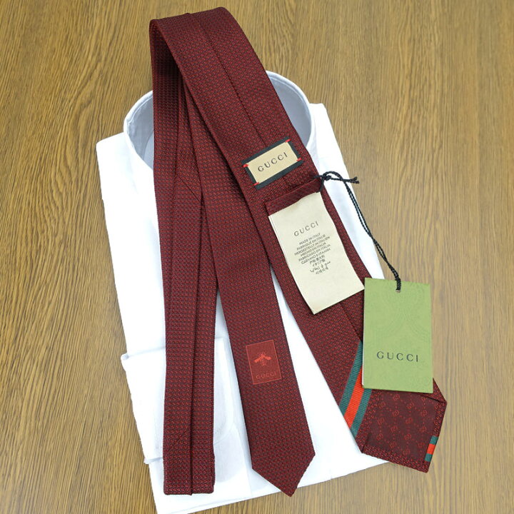楽天市場】グッチ ネクタイ GUCCIワインレッド (7cm) HENAN 456510 