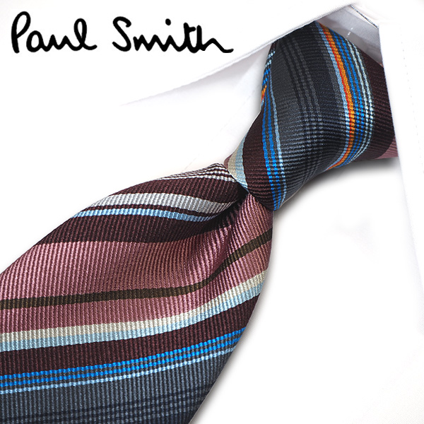 Paul Smith ポールスミス 絹 シルク100% ネクタイ R-3964 ネクタイ 人気スポー新作