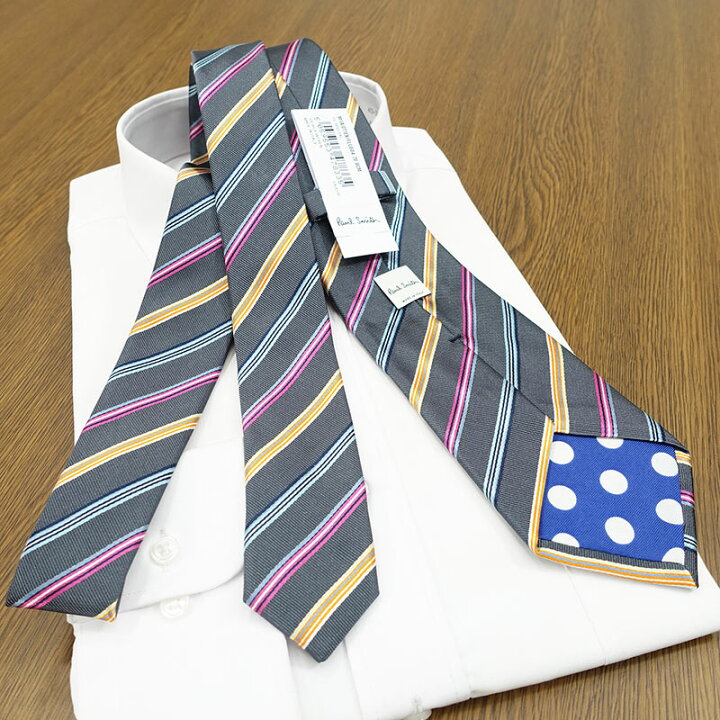楽天市場】ポールスミス ネクタイ Paul Smith PS75 ストライプ グレー 
