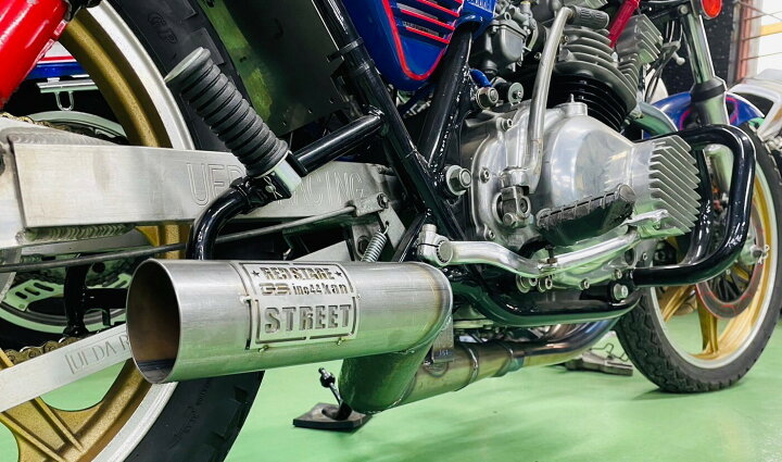 楽天市場】REDSTAGE GS400 猪管STREET ショート管タイプ オリジナル 