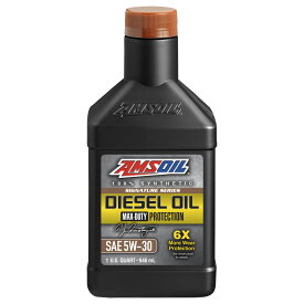 【正規輸入商品】AMSOIL Signature Series 5W-30 100% Synthetic Max-Duty Diesel Oil（DHD）　 1qt ボトル