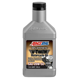 【正規輸入商品】AMSOIL　VTWIN　20W50（VTWIN　MotorCycle OIl）　 1qt ボトル