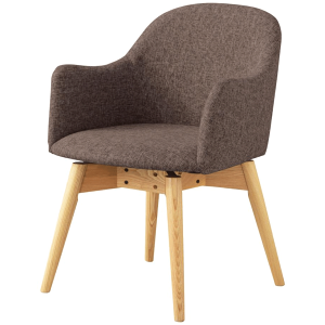 カラメリ 回転式チェア 3カラー ブルー ブラウン グレー W50×D55×H73×SH43cm チェア ダイニングチェア 回転式チェア 椅子 イス いす 回転 北欧 木製 肘付き モダン 背もたれ 天然木 アッシュ 送料