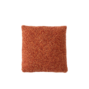 クッション 4カラー ブラウン カーキ グレー オレンジ W45×D45cm 正方形 おしゃれ ソファ ブークレ生地 くすみカラー スクエア 無地 シンプル 四角 リビング もこもこ 北欧 モダン 大きめ ベッ