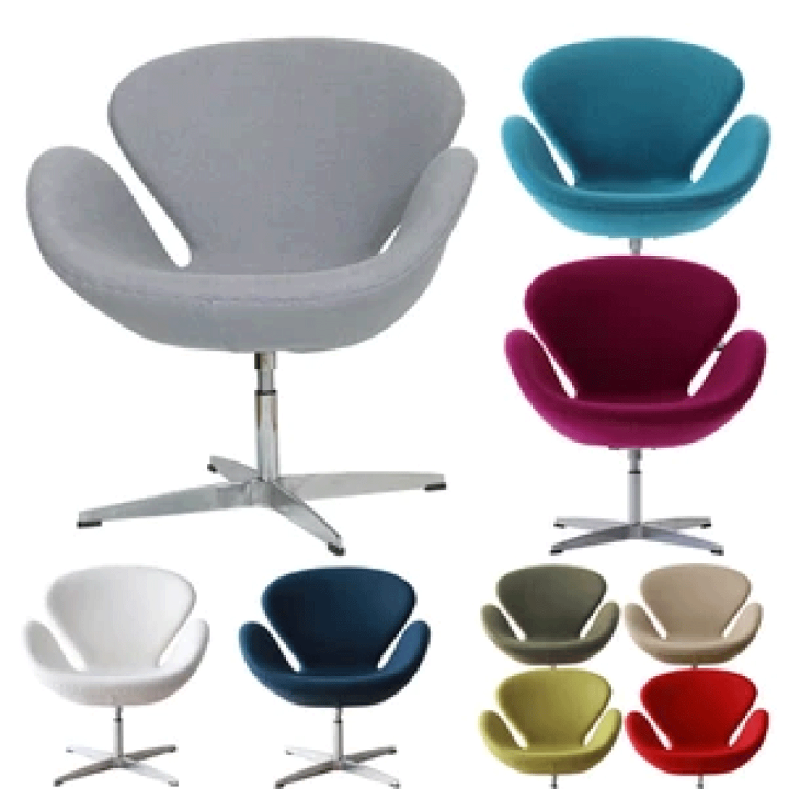 楽天市場】スワンチェア 選べる8色 ブルー レッド グリーン ベージュ