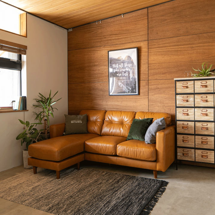 楽天市場】上質なオイルレザーソファー ＜ienowa/シェーズロングオイル