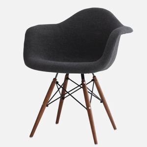 イームズ アームシェルチェア DAW DBR脚 ファブリック(リプロダクト) 2カラー ブラウン グレー 最大幅 63cm(脚:45cm) × 奥行 61cm × 高さ 80cm 座面の高さ 40cm (座面下から)/45cm(座面上から) 送料無料