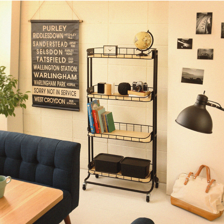 楽天市場】【Mash】BYケージ ラック 4段 2カラー ブラック ホワイト