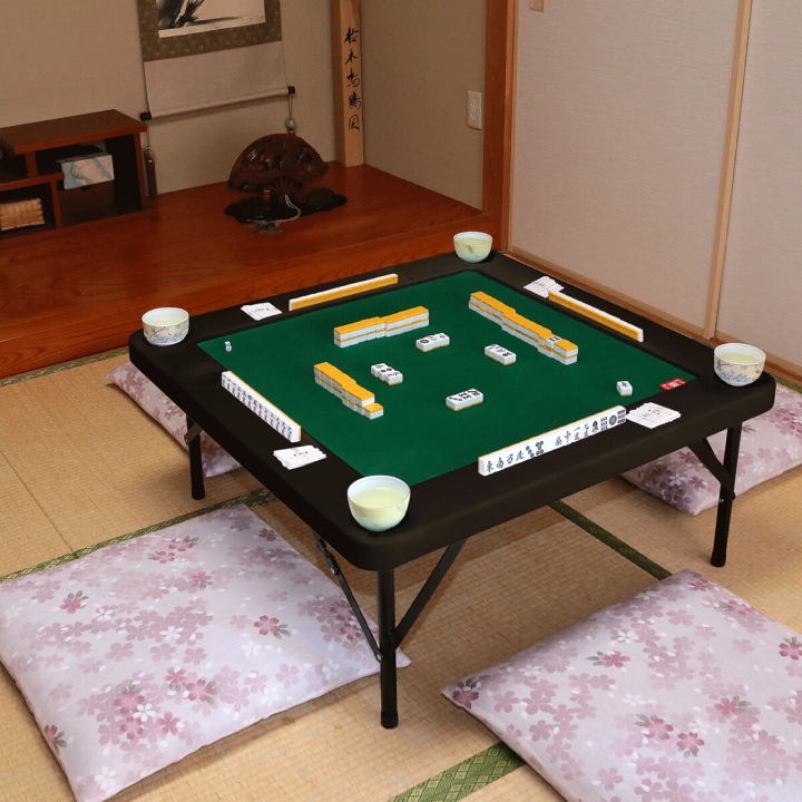 楽天市場】折りたたみ式高さ調節麻雀テーブル 雀卓 ホワイト ブラウン