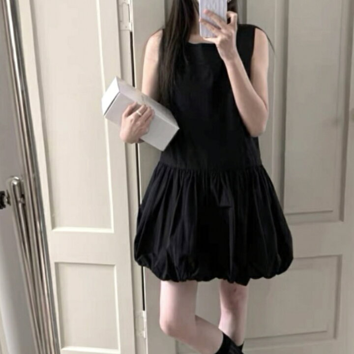 楽天市場】【バルーンヘムぺプラムノースリーブワンピース】チュニック  