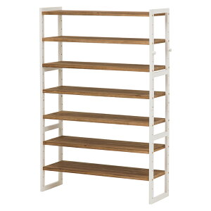 シューズラック シューズボックス オープンラック 下駄箱 靴収納 ラック 棚 7段 幅85cm 玄関収納 スニーカー ブーツ ロングブーツ サンダル 革靴 男性 女性 収納 大容量 シンプル 天然木