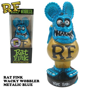FUNKO Wacky Wobbler RAT FINK (メタリックブルー) ラットフィンク ボビングヘッド 首振り人形 フィギュア ラットフィンク RF グッズ アメ車 ハーレー ガレージ