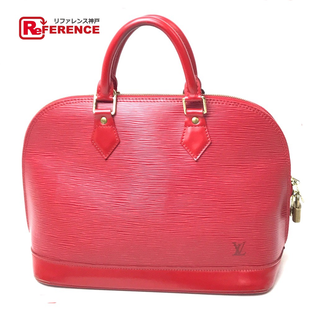 BRANDSHOP REFERENCE: AUTHENTIC LOUIS VUITTON Epi Alma Tote Bag Hand Bag Red Epi Leather M52147 ...