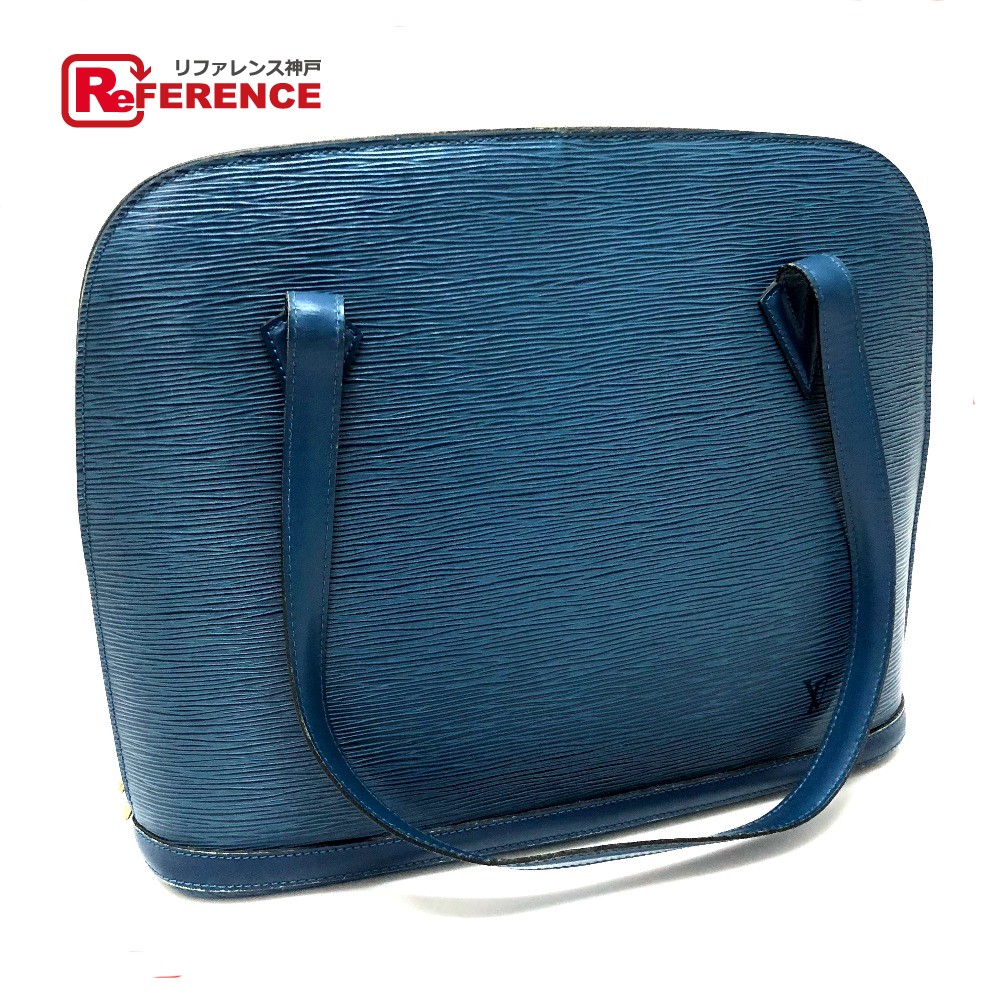 BRANDSHOP REFERENCE: AUTHENTIC LOUIS VUITTON Epi Lussac Tote Bag Shoulder Bag blue Epi Leather ...
