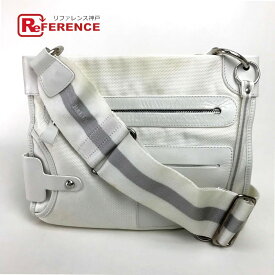 BALLY バリー ストラップ 斜め掛けバッグ ポシェット 肩掛け メッセンジャーバッグ ショルダーバッグ キャンバス レディース ホワイト 【中古】