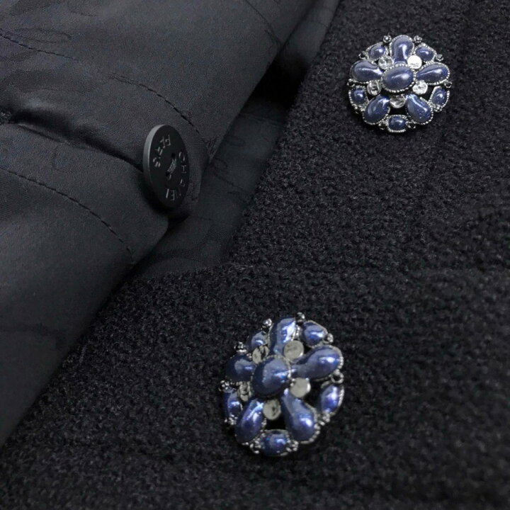 楽天市場】CHANEL シャネル 15C ビジュー Vネック フロントボタン  