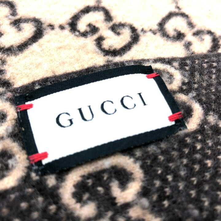 楽天市場 Gucci グッチ Ggウール 小物 タグ有 Gg柄 マフラー ウール ブラウン ベージュ メンズ 中古 ブランドショップ リファレンス 楽天市場 Gucci グッチ Ggウール 小物 タグ有 Gg柄 マフラー ウール ブラウン ベージュ メンズ 中古 ブランドショップ リファレンス