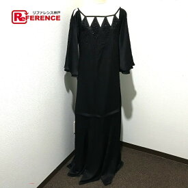 BCBGMAXAZRIA ビーシービージーマックスアズリア DTI6173403-001 ビジュースタッズ 刺繍カットアウト ガウン ワンピース レディース ブラック 未使用 【中古】