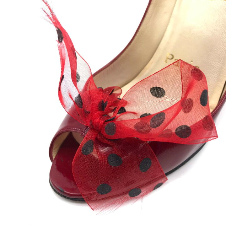 楽天市場】Christian Louboutin クリスチャンルブタン リボン ドット柄  