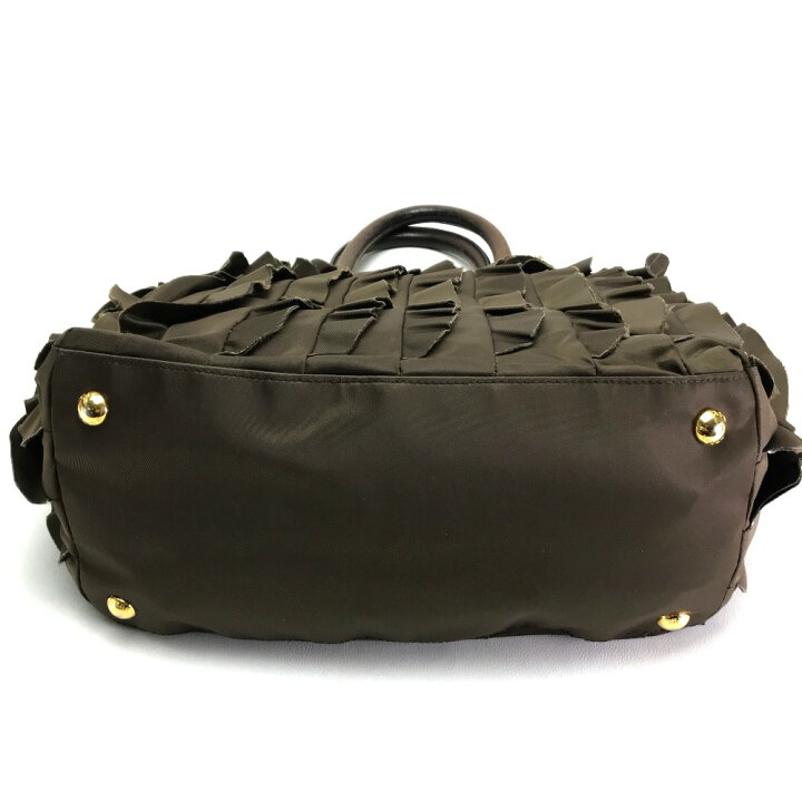 楽天市場】PRADA プラダ BN1728 フリル カバン ハンドバッグ トート 
