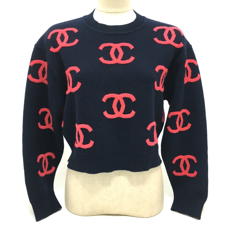楽天市場】CHANEL シャネル P70525 CCココマーク 21P カシミヤニット 